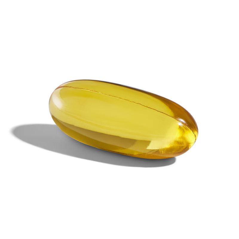 Singular Solgar Omega 3-6-9 Fish Oil supplement on a white surface