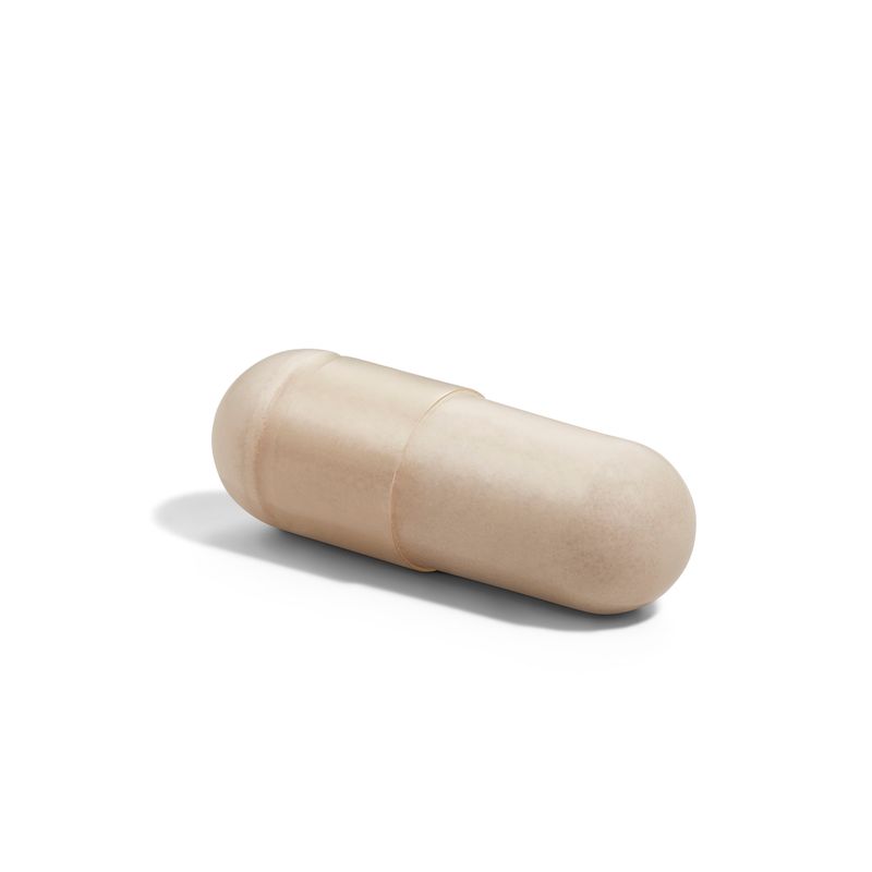 Singular Solgar Psyllium Husks Fibre 500 MG tablet on a white surface