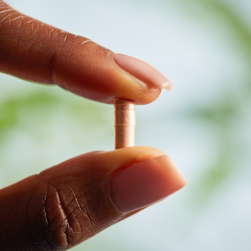 Solgar Pycnogenol 30 mg Vegetable Capsule in a person's hand
