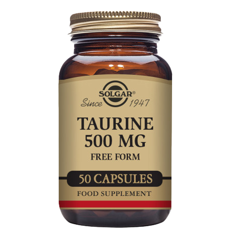 Taurine 500 mg Vegetable Capsules - Pack of 50