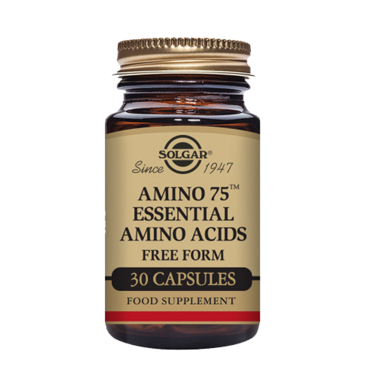 Amino 75 Essential Amino Acids Vegetable Capsules Solgar