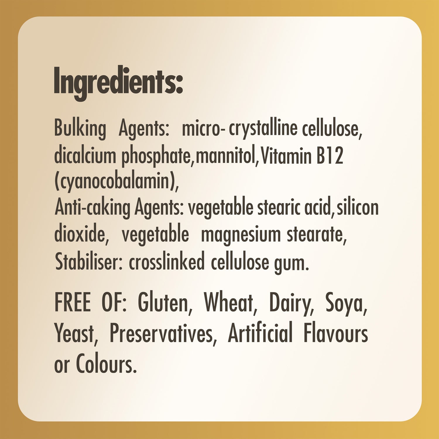 Vitamin B12 100 mcg Tablets - Pack of 100