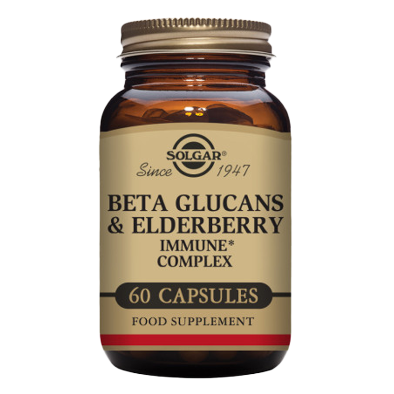 Beta Glucans &amp; Elderberry Immune Complex Vegetable Capsules - Pack of 60