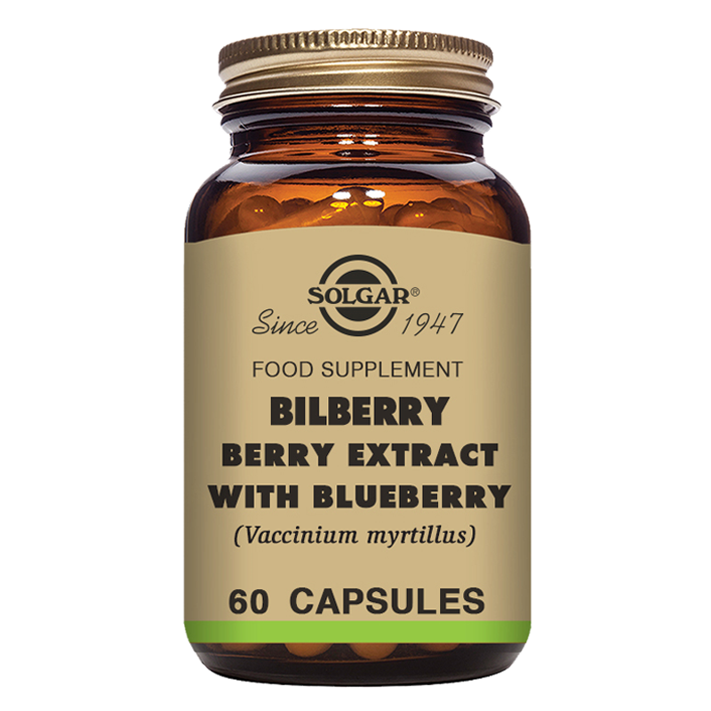 Bilberry Berry Extract with Blueberry Vegetable Capsules - Pack of 60