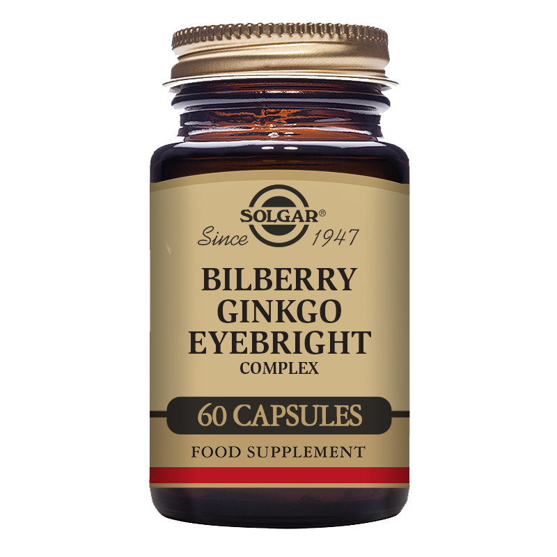 Bilberry Ginkgo Eyebright Complex Vegetable Capsules - Pack of 60
