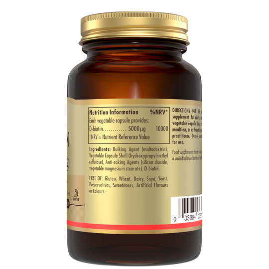 Biotin 5000 mcg Vegetable Capsules