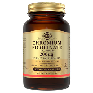 Chromium Picolinate 200 mcg Vegetable Capsules - Pack of 90