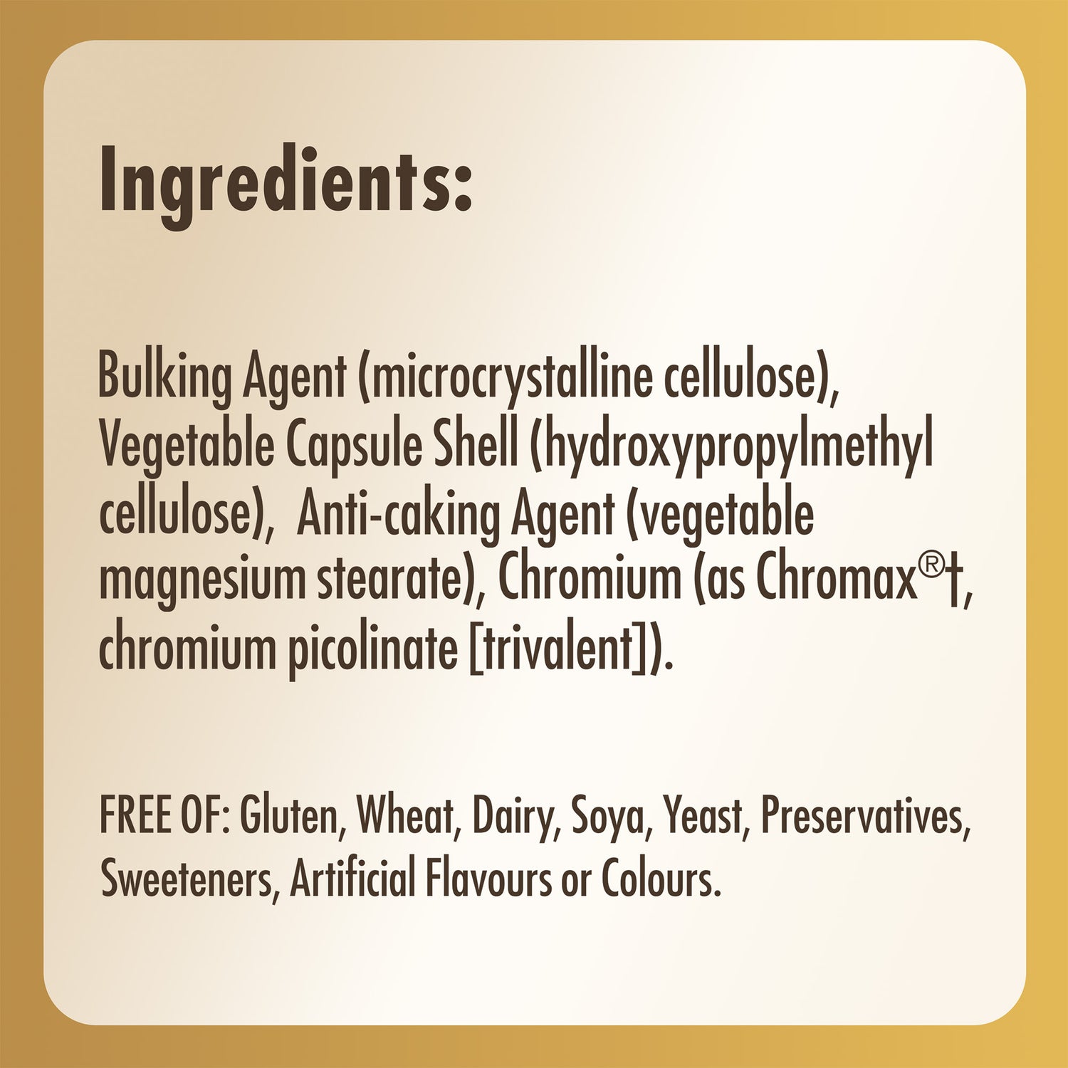 Chromium Picolinate 200 mcg Vegetable Capsules - Pack of 90