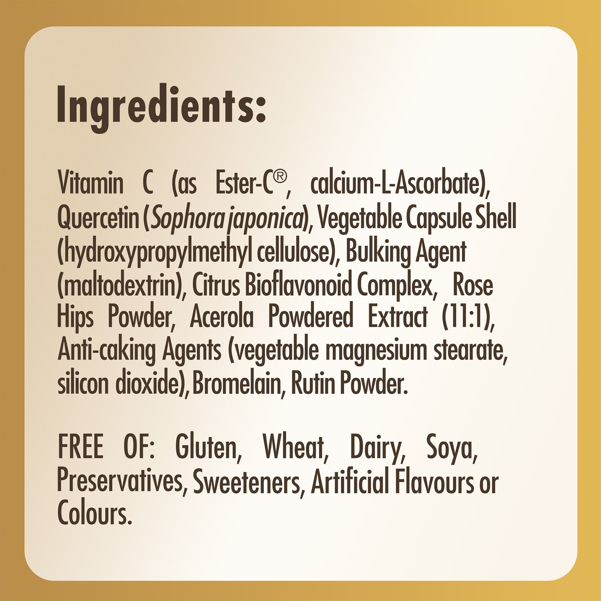 Quercetin Complex with Ester-C Plus Vegetable Capsules