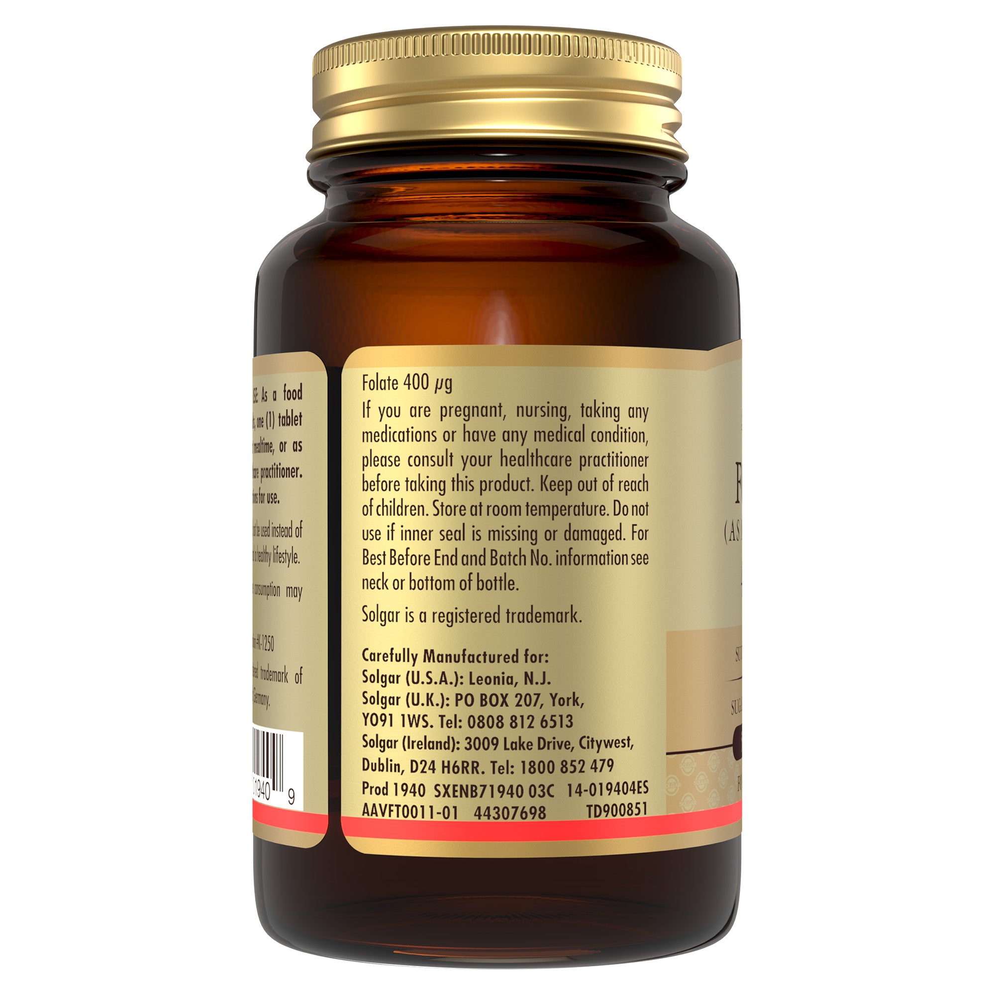 Folate (as Metafolin) 400 mcg Tablets