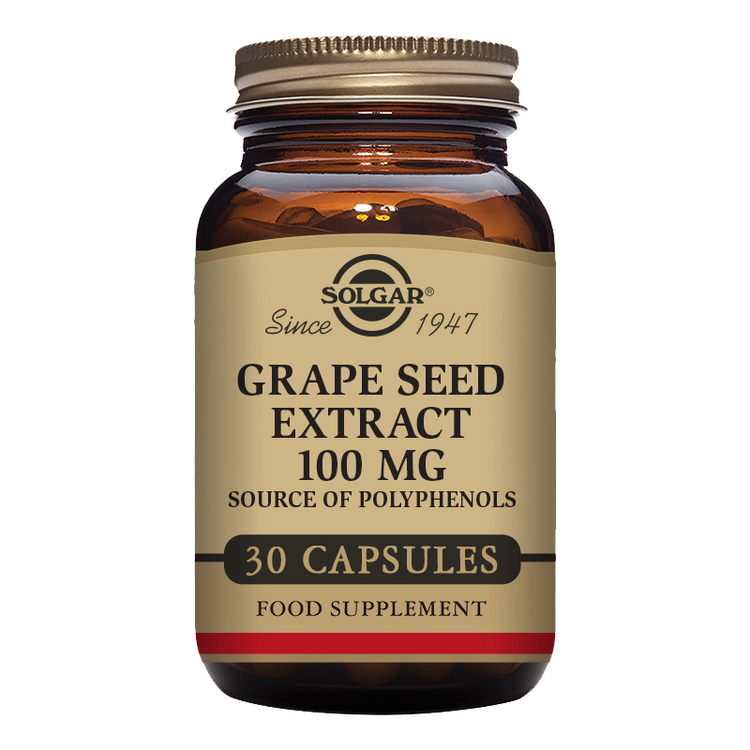 Grape Seed Extract 100 mg Vegetable Capsules Pack of 30 Solgar