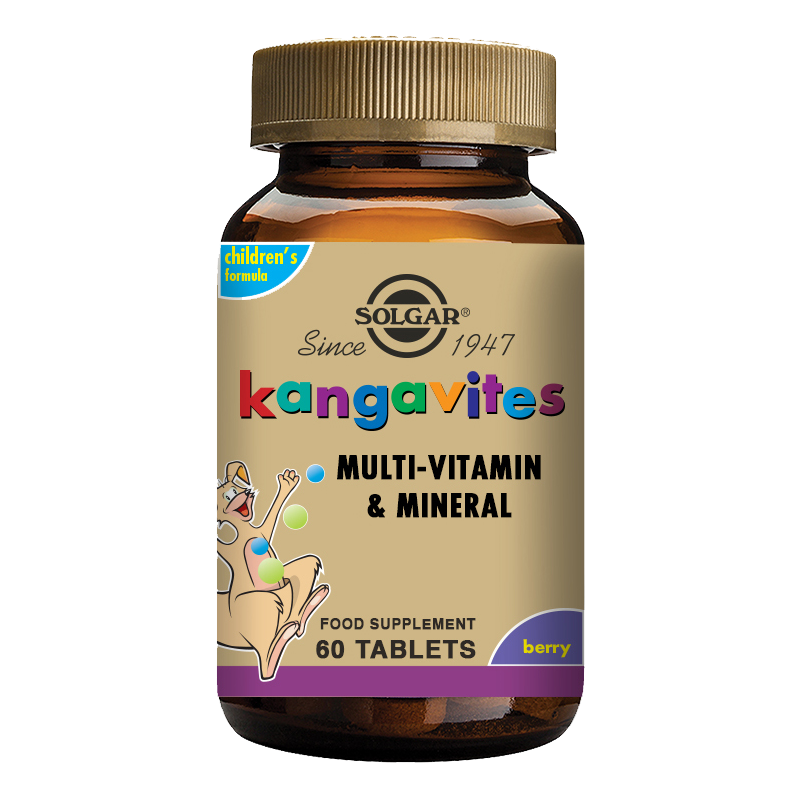 Solgar Kangavites Bouncing Berry Complete (3+) Multivitamin and Mineral Formula Chewable Tablets