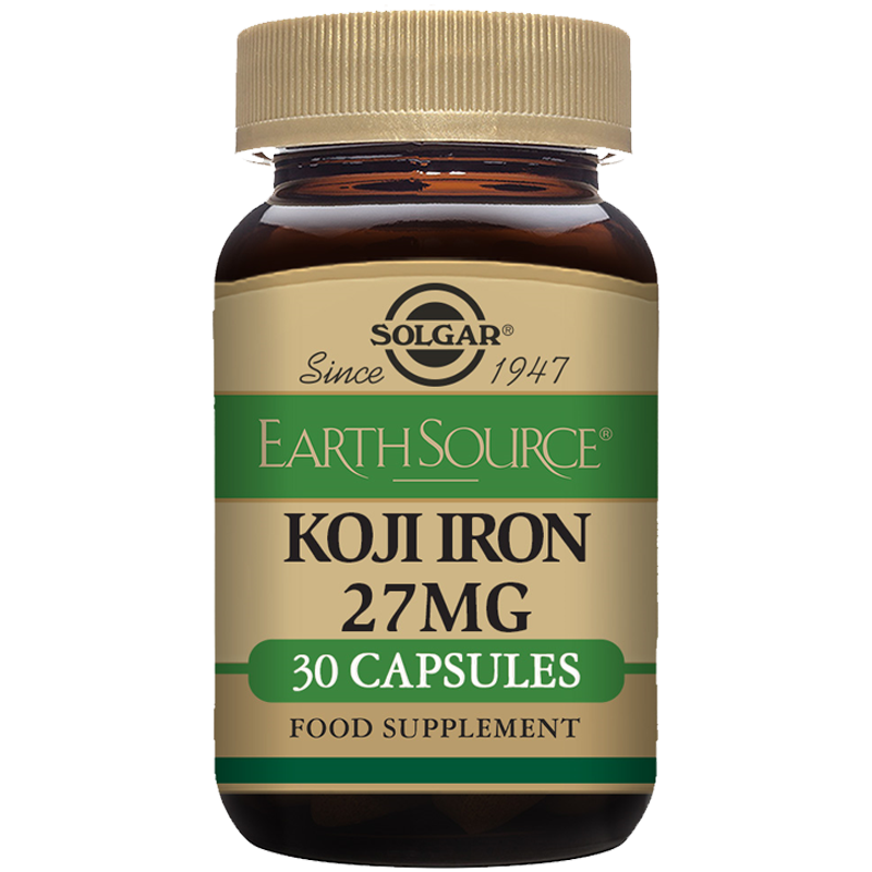 Solgar Earth Source Food Fermented Koji Iron 27 mg - Pack of 30