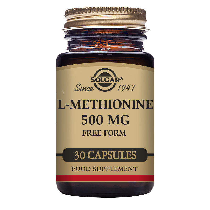 L-Methionine 500 mg Vegetable Capsules - Pack of 30