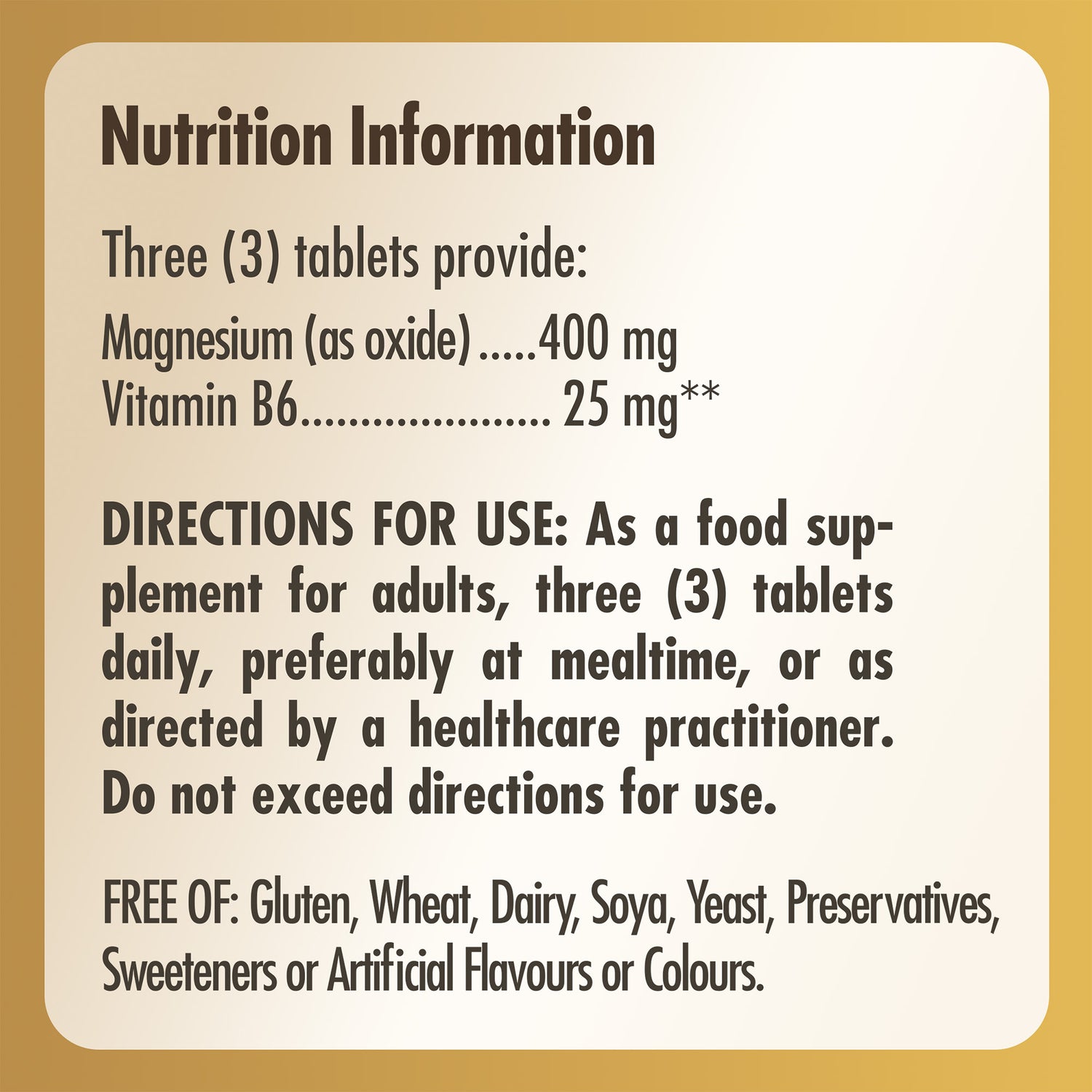 Magnesium with Vitamin B6 Tablets - Pack of 100