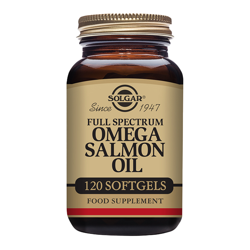 Solgar® Full Spectrum Omega Salmon Oil Softgels - Pack of 120