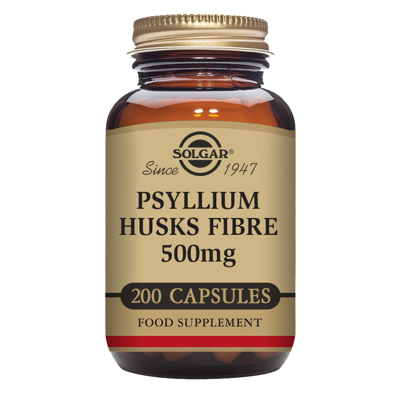 Solgar Psyllium Husks Fibre 500 mg Vegetable Capsules - Pack of 200
