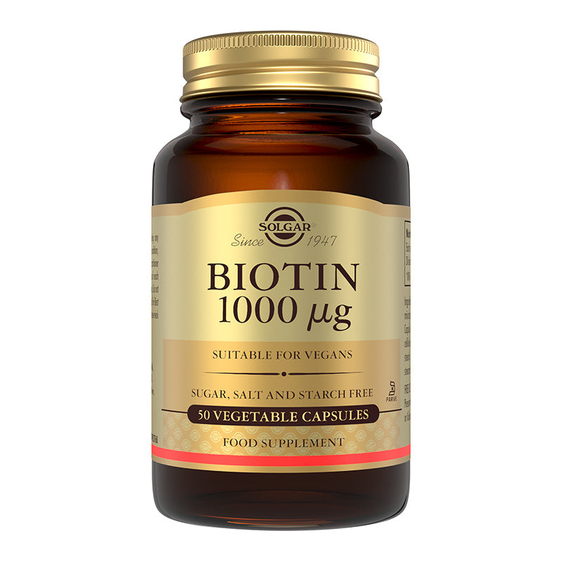 Biotin 1000 mcg Vegetable Capsules - Pack of 50