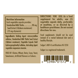 Milk Thistle Vegetable Capsules