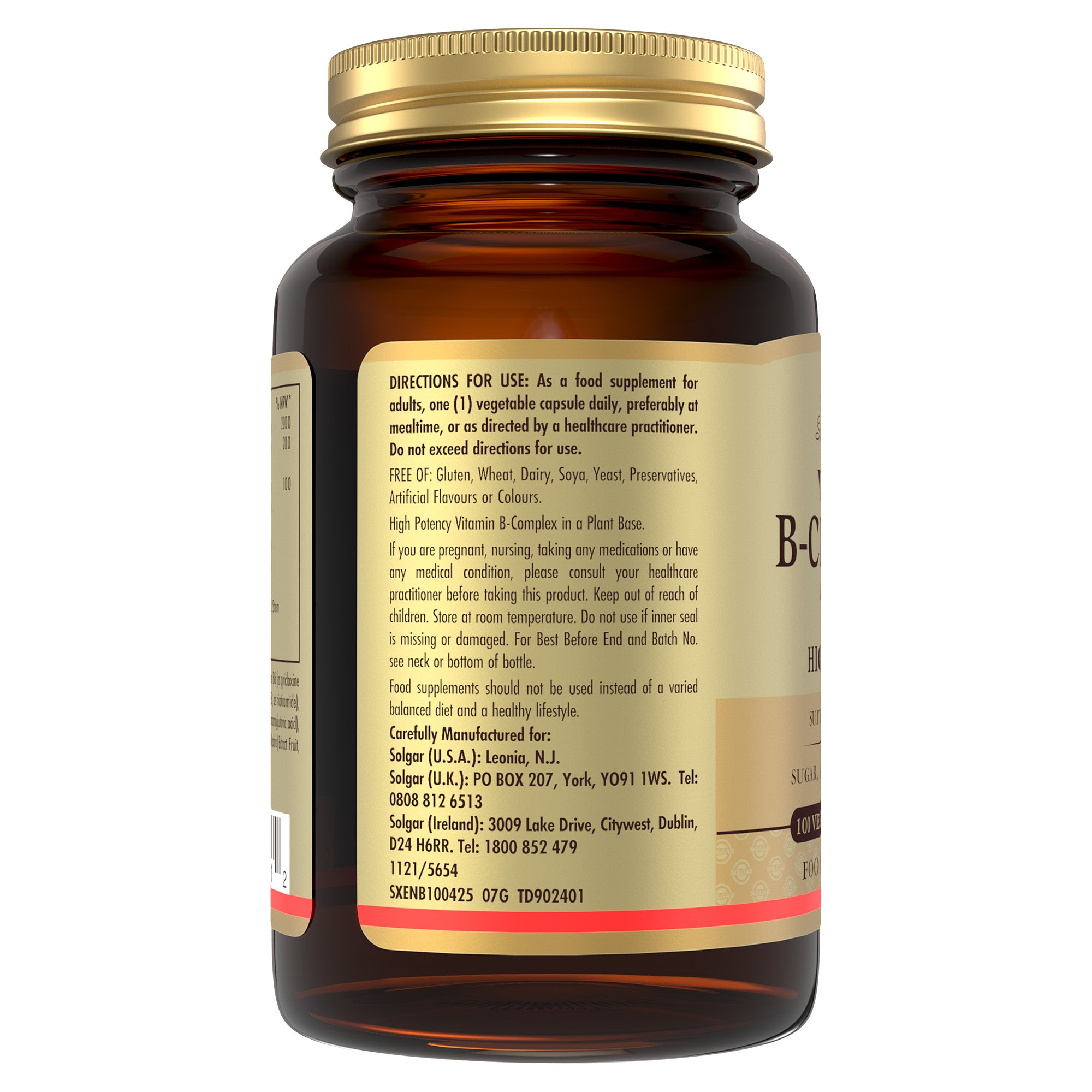 Vitamin B-Complex ''50'' High Potency Vegetable Capsules