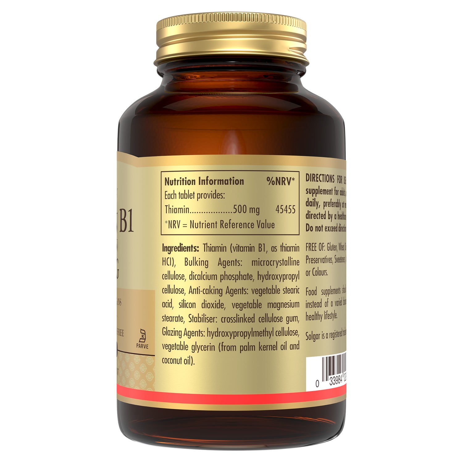 Vitamin B1 (Thiamin) 500 mg Tablets  - Pack of 100