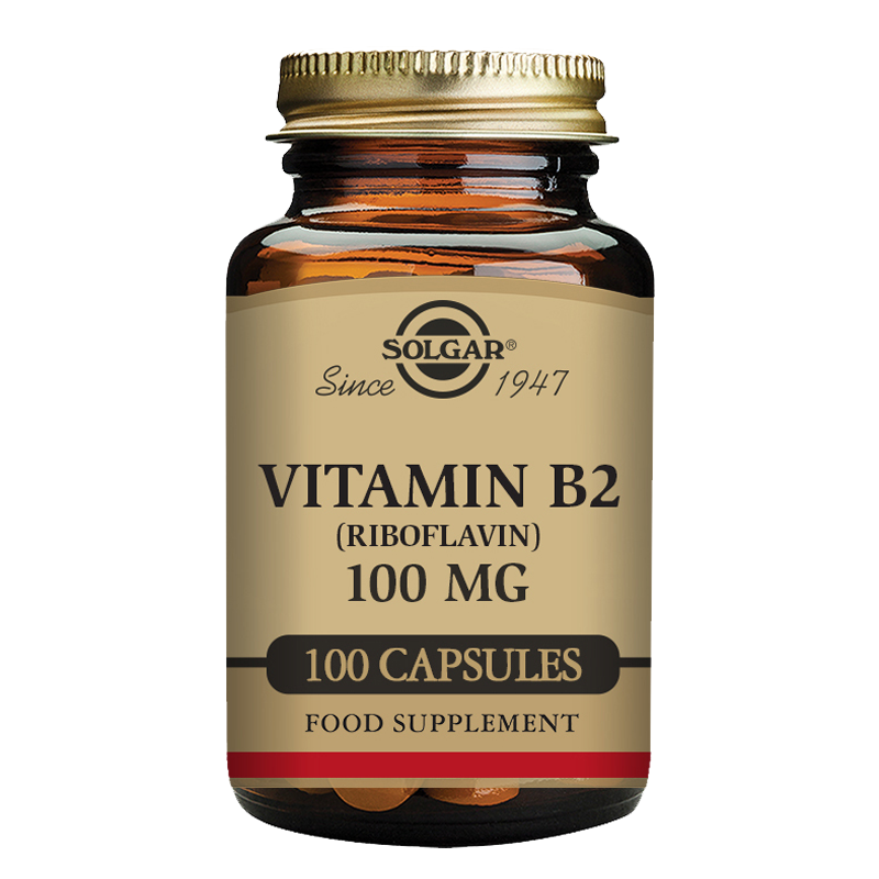 Vitamin B2 (Riboflavin) 100 mg Vegetable Capsules  - Pack of 100