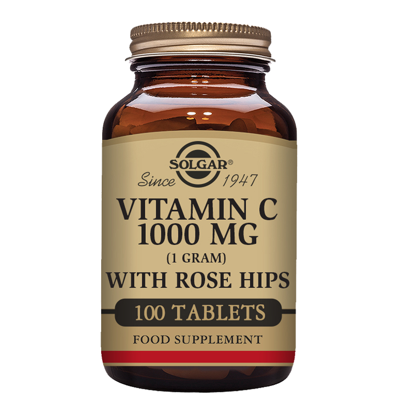 Solgar Vitamin C 1000 mg with Rose Hips Tablets