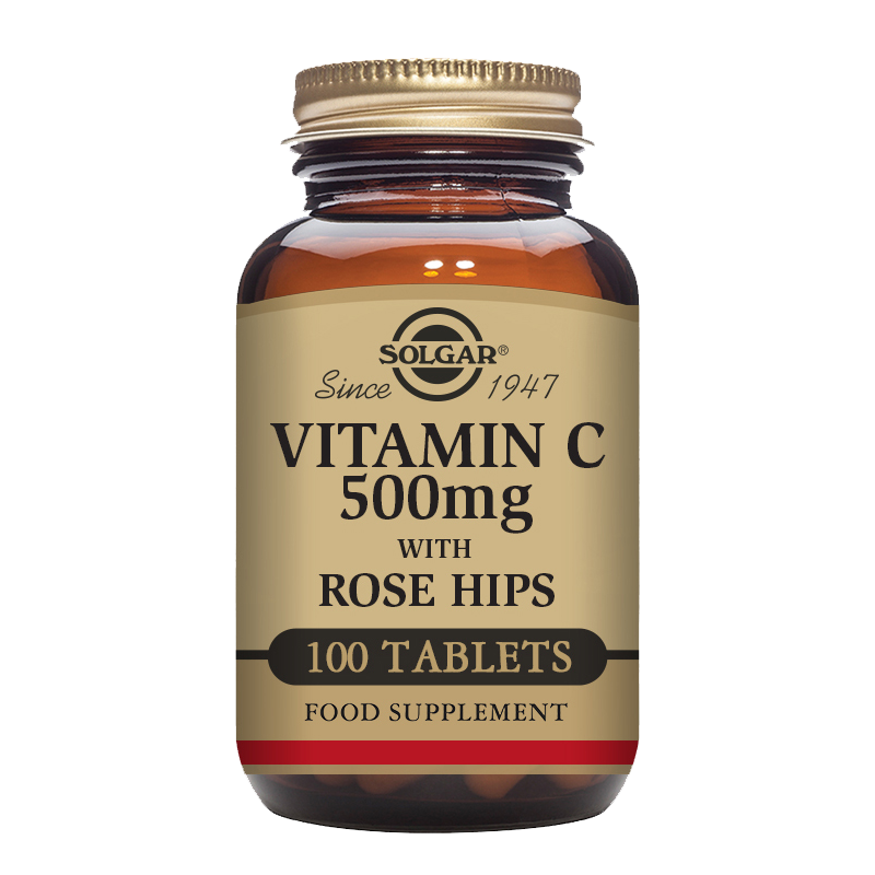 Vitamin C 500 mg with Rose Hips Tablets - Pack of 100