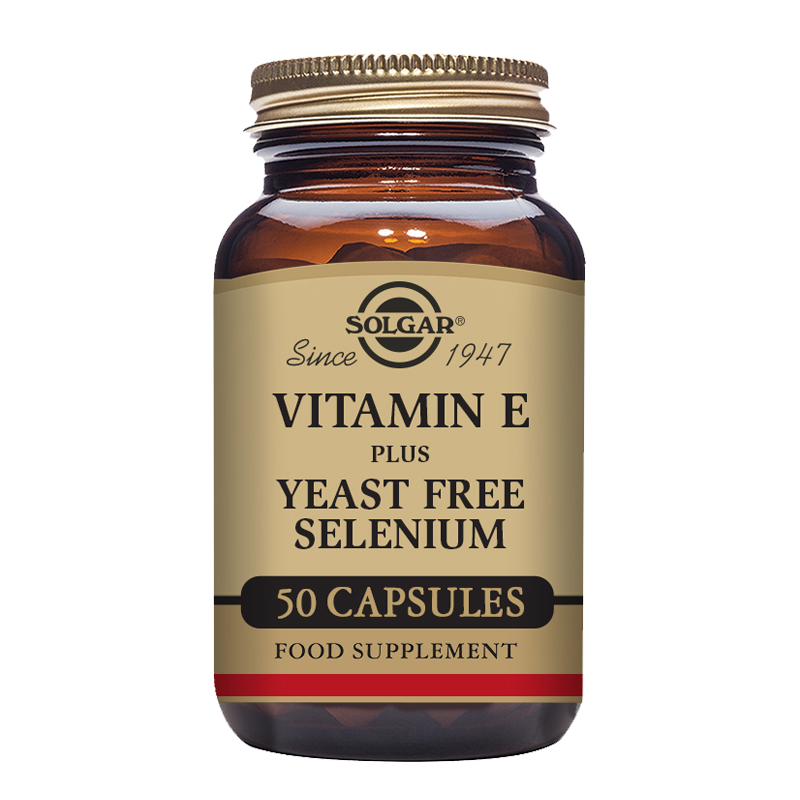 Vitamin E with Yeast Free Selenium Vegetable Capsules