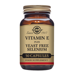 Vitamin E with Yeast Free Selenium Vegetable Capsules