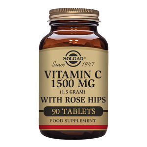 Solgar Vitamin C 1500 mg (1.5 grams) with Rose Hips Tablets - Pack of 90