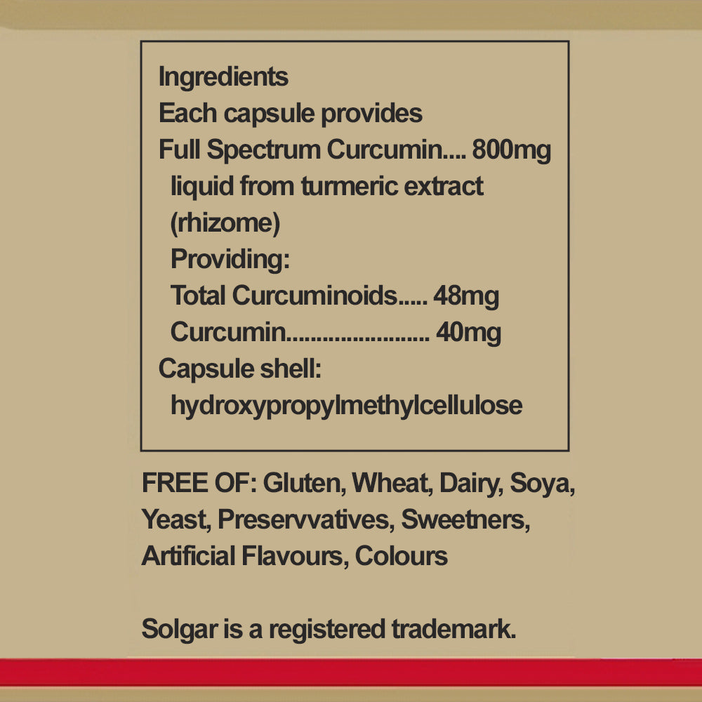Solgar® Full Spectrum Curcumin Capsules - Pack of 30