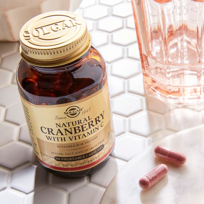 Natural Cranberry with Vitamin C Vegetable Capsules - Pack of 60